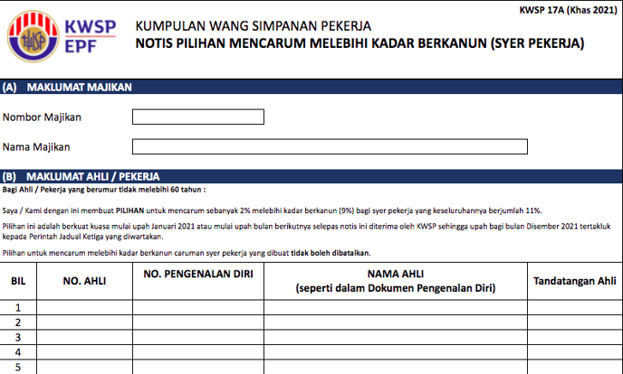 Download table epf contribution 2021 EPF: All