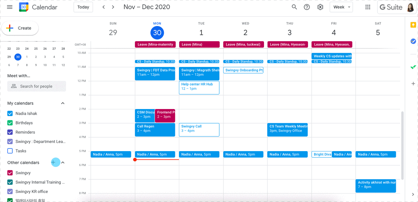 Calendar integration